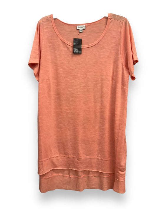 Peach Top Short Sleeve Avenue, Size 1x