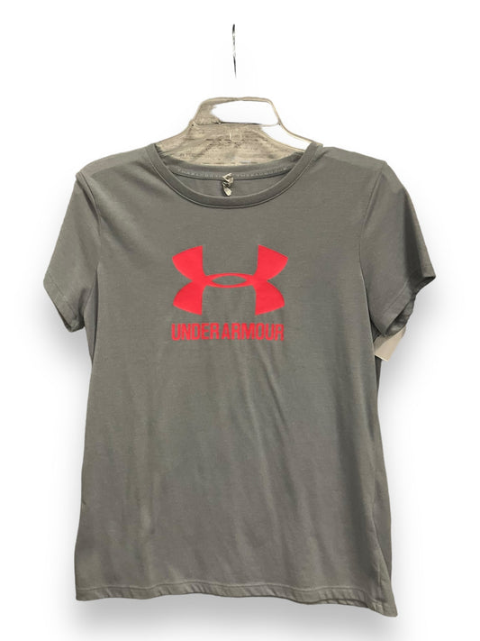 Grey Athletic Top Short Sleeve Under Armour, Size M
