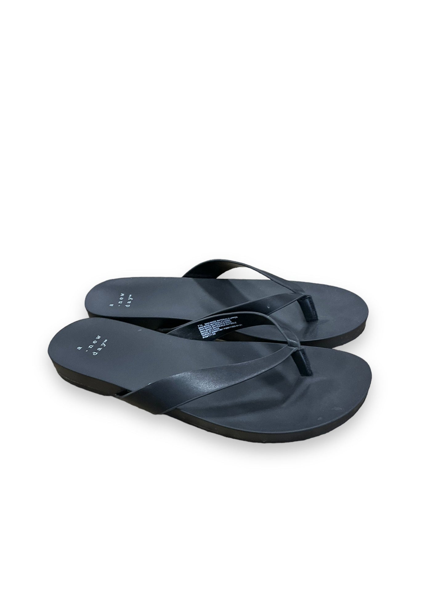 Black Sandals Flip Flops A New Day, Size 7.5