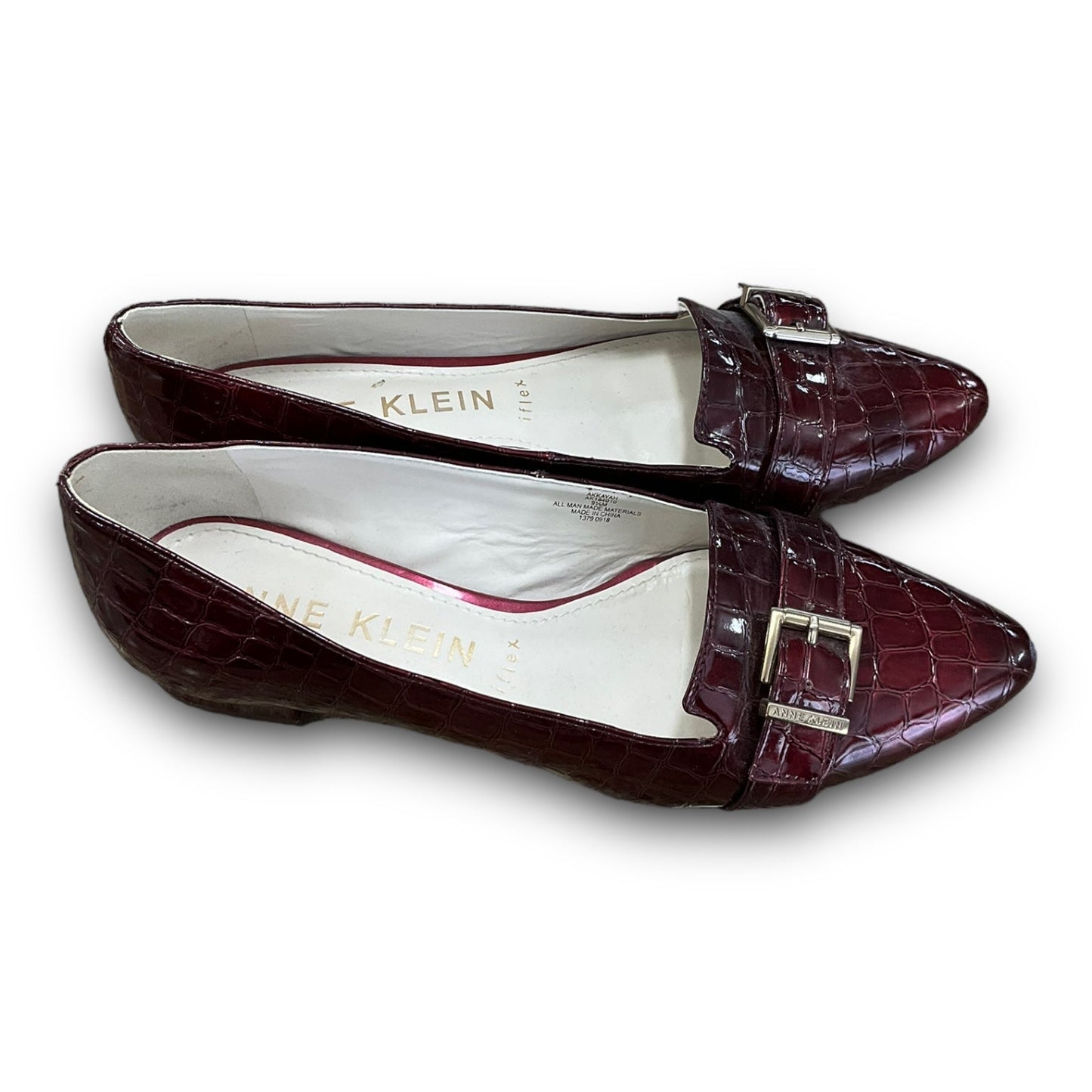 Red Shoes Flats Anne Klein, Size 9.5