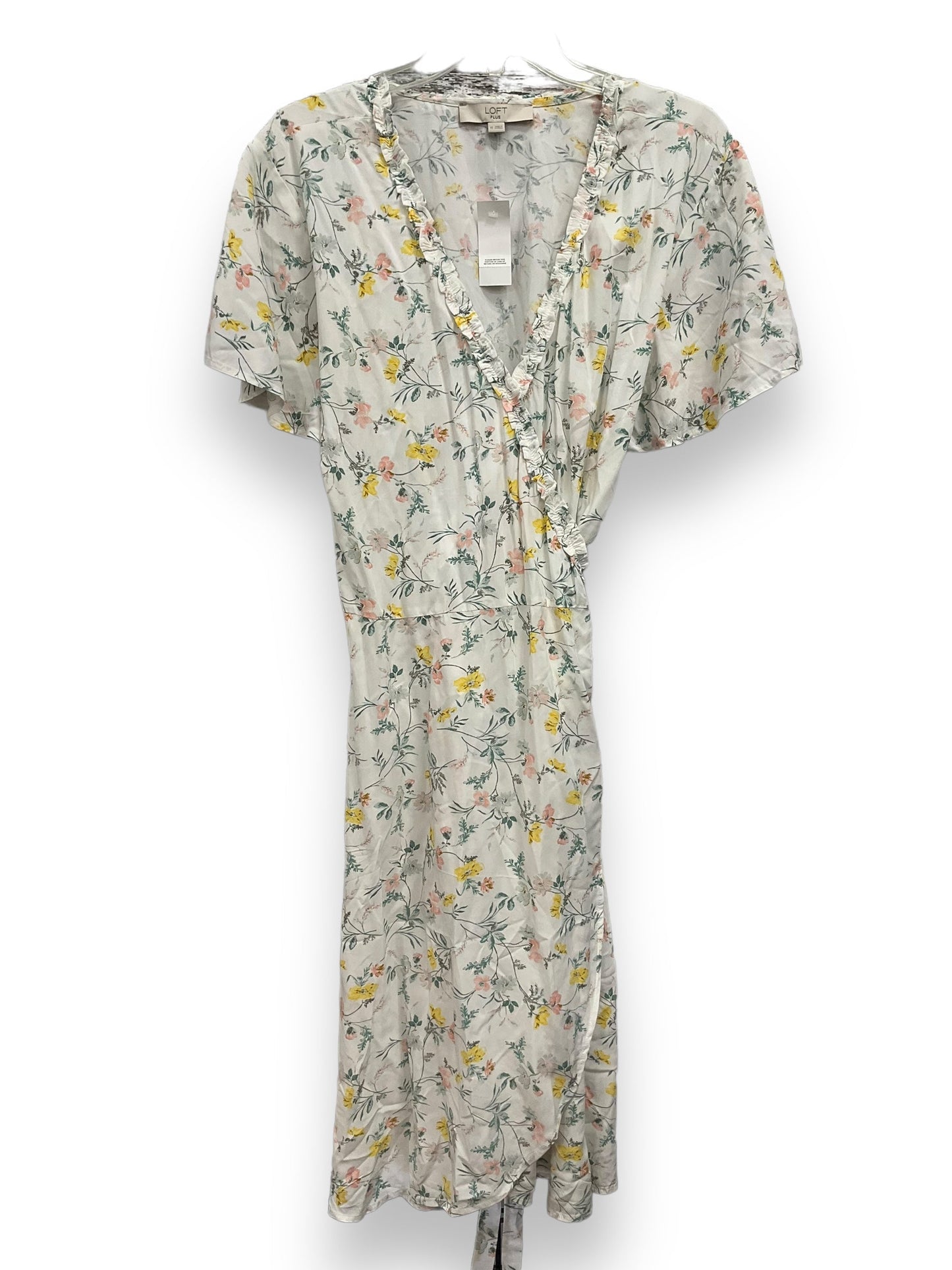 Floral Print Dress Casual Maxi Loft, Size 1x