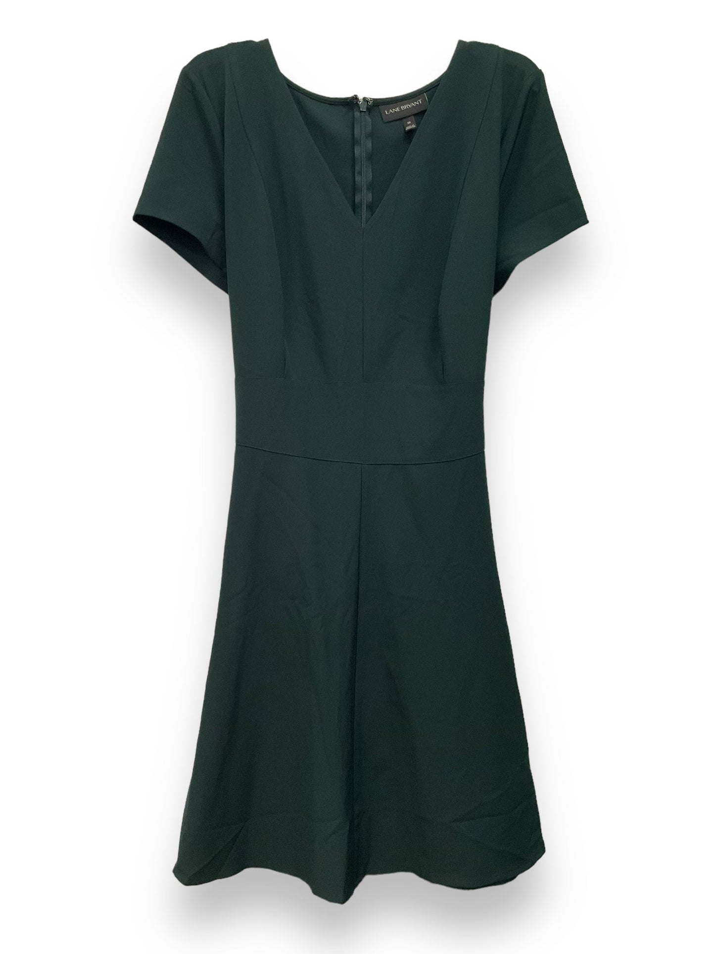 Green Dress Casual Midi Lane Bryant, Size 2x