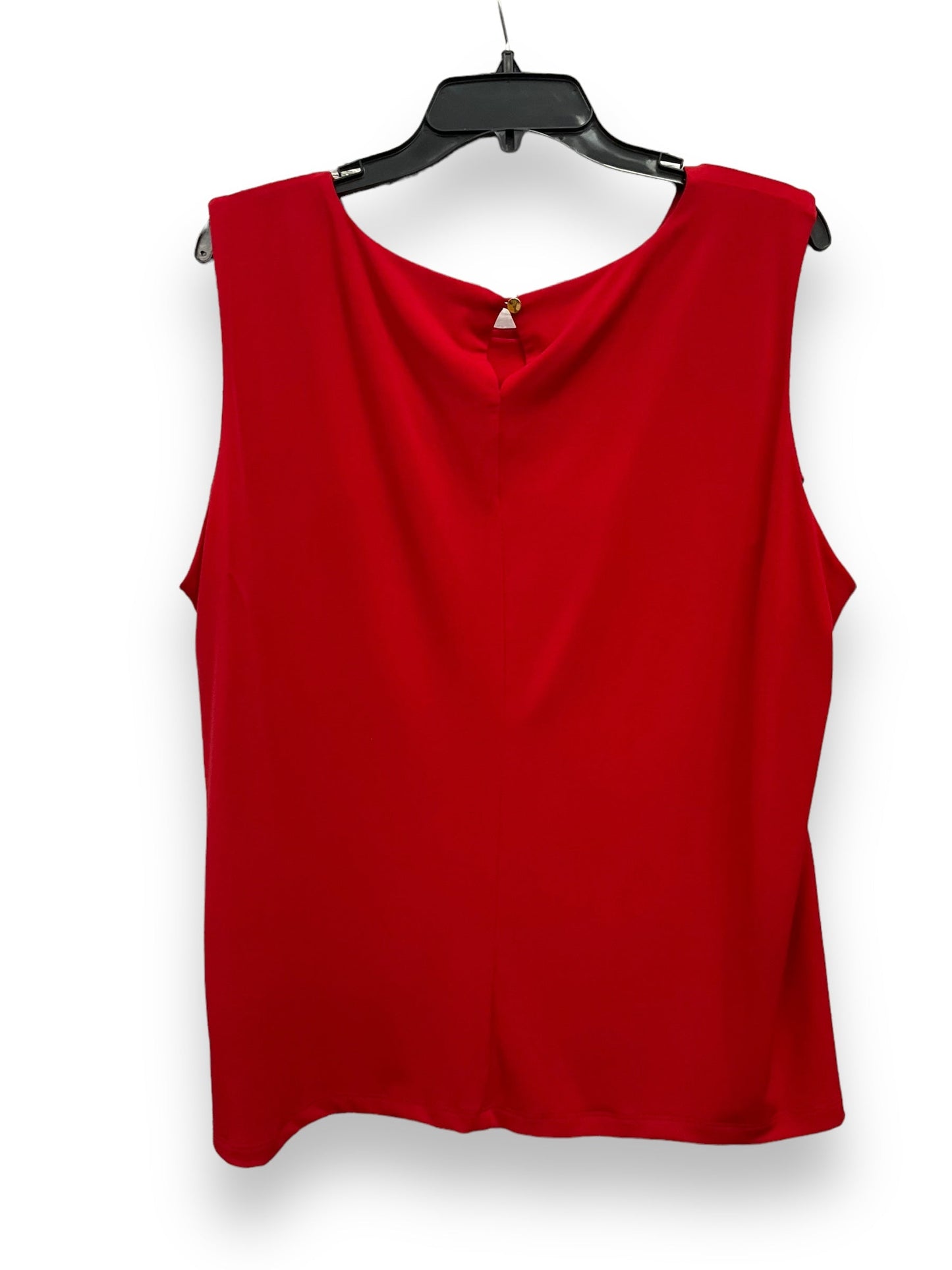 Red Blouse Sleeveless Calvin Klein, Size 2x