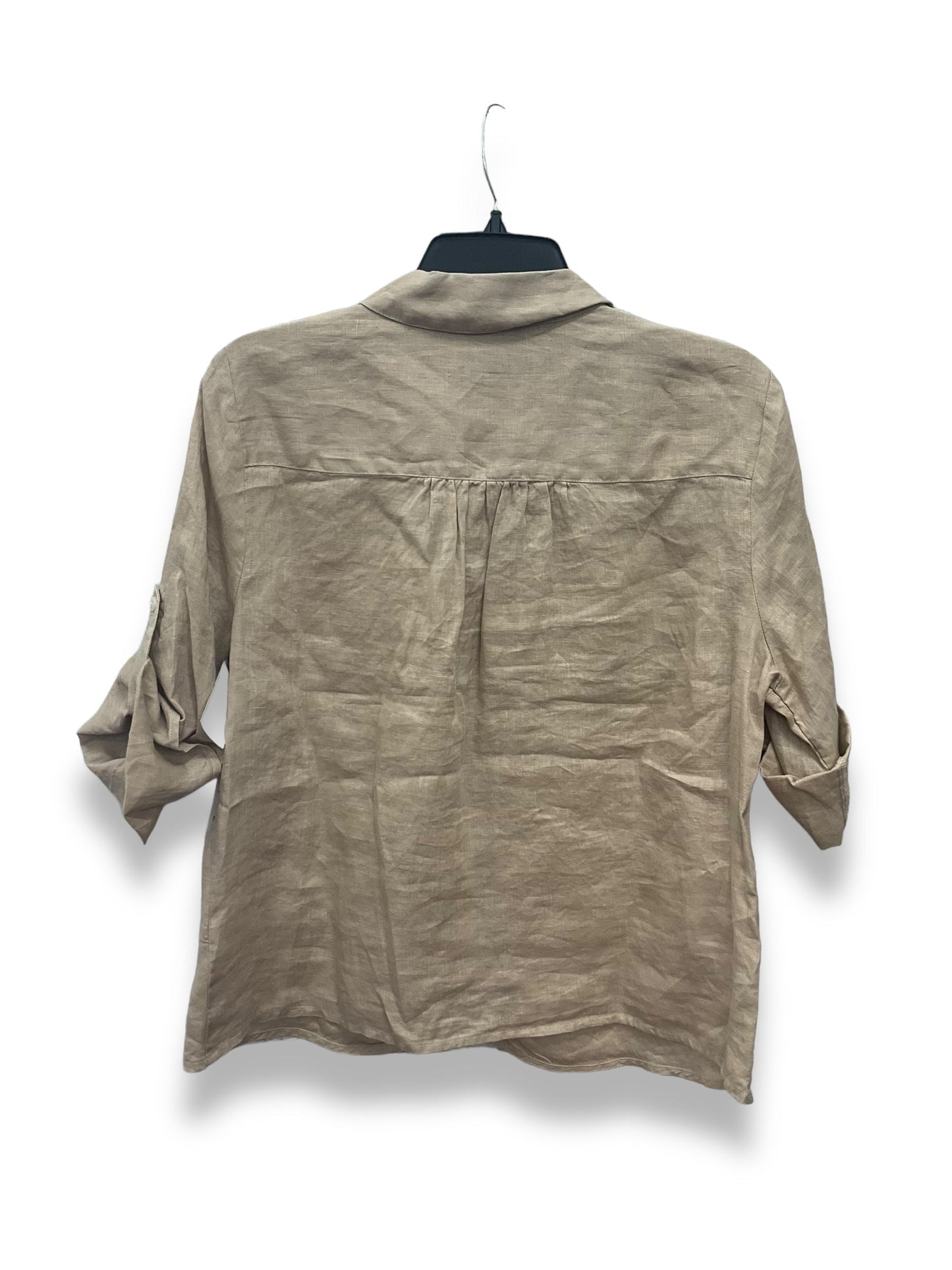 Brown Top 3/4 Sleeve Inc, Size L