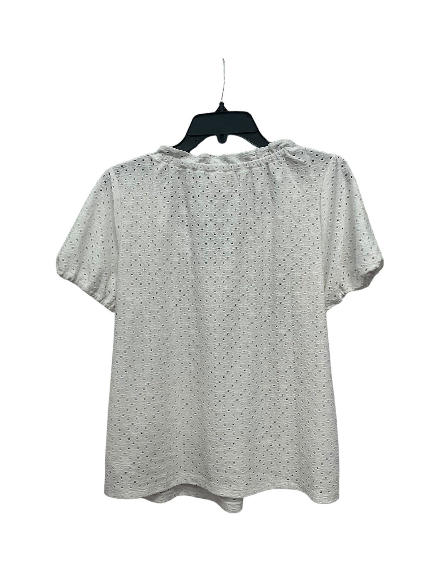 White Top Short Sleeve Michael By Michael Kors, Size S