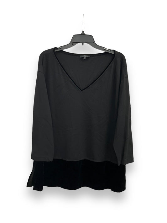 Black Top 3/4 Sleeve Lafayette 148, Size Xl