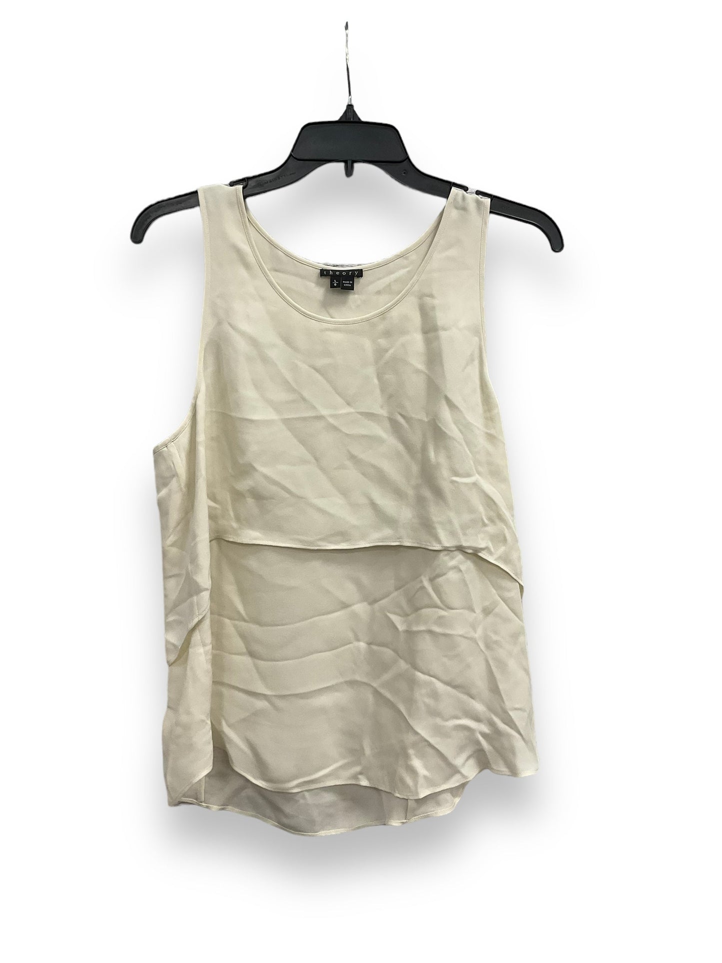 Cream Top Sleeveless Theory, Size L