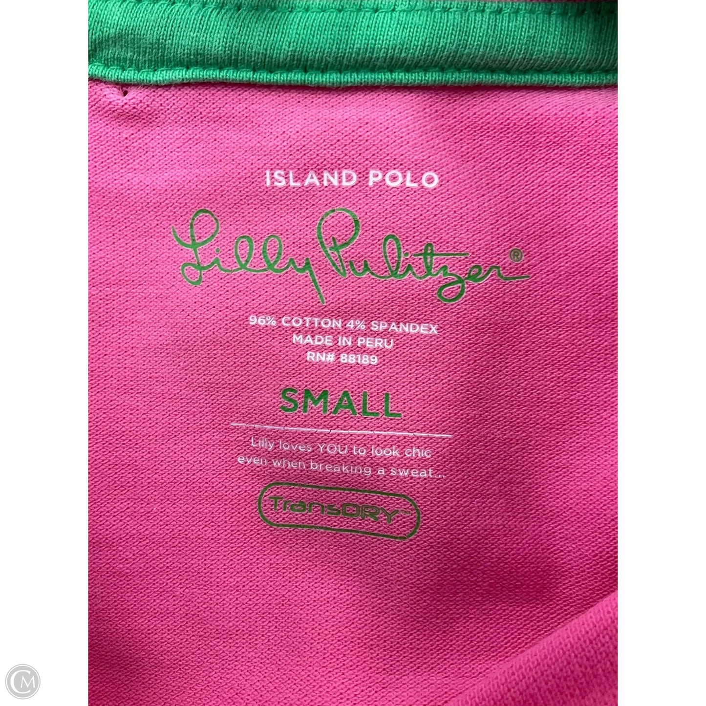 Top Short Sleeve By Lilly Pulitzer In Pink, Size: S