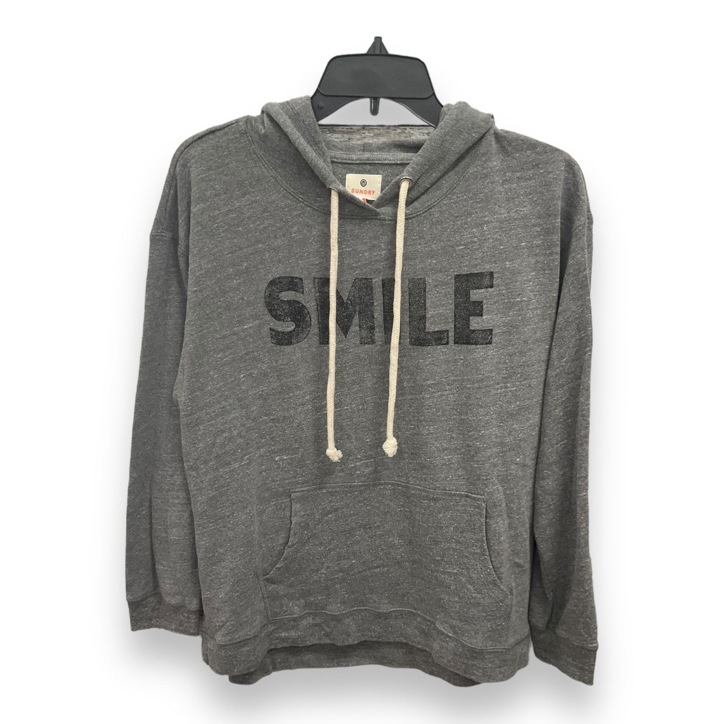 Sweatshirt Hoodie By Sundry In Grey, Size: Large