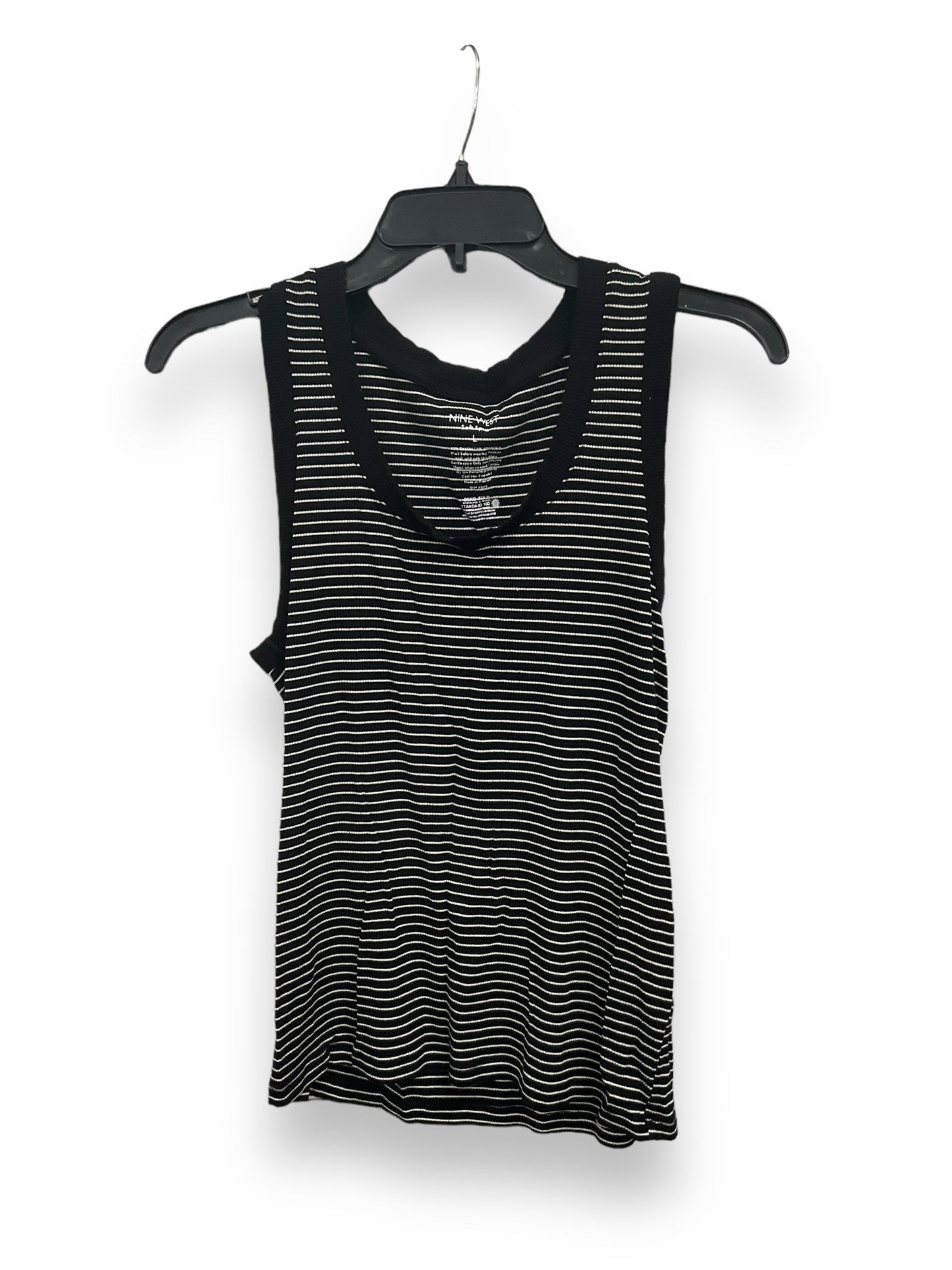 Tank Top By Nine West In Striped Pattern, Size: L