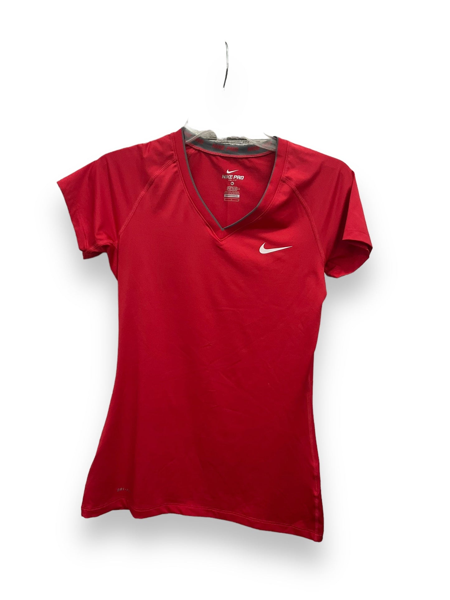 Athletic Top Short Sleeve By Nike Apparel In Coral, Size: M