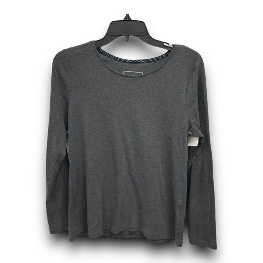 Top Long Sleeve By Charter Club In Grey, Size: L