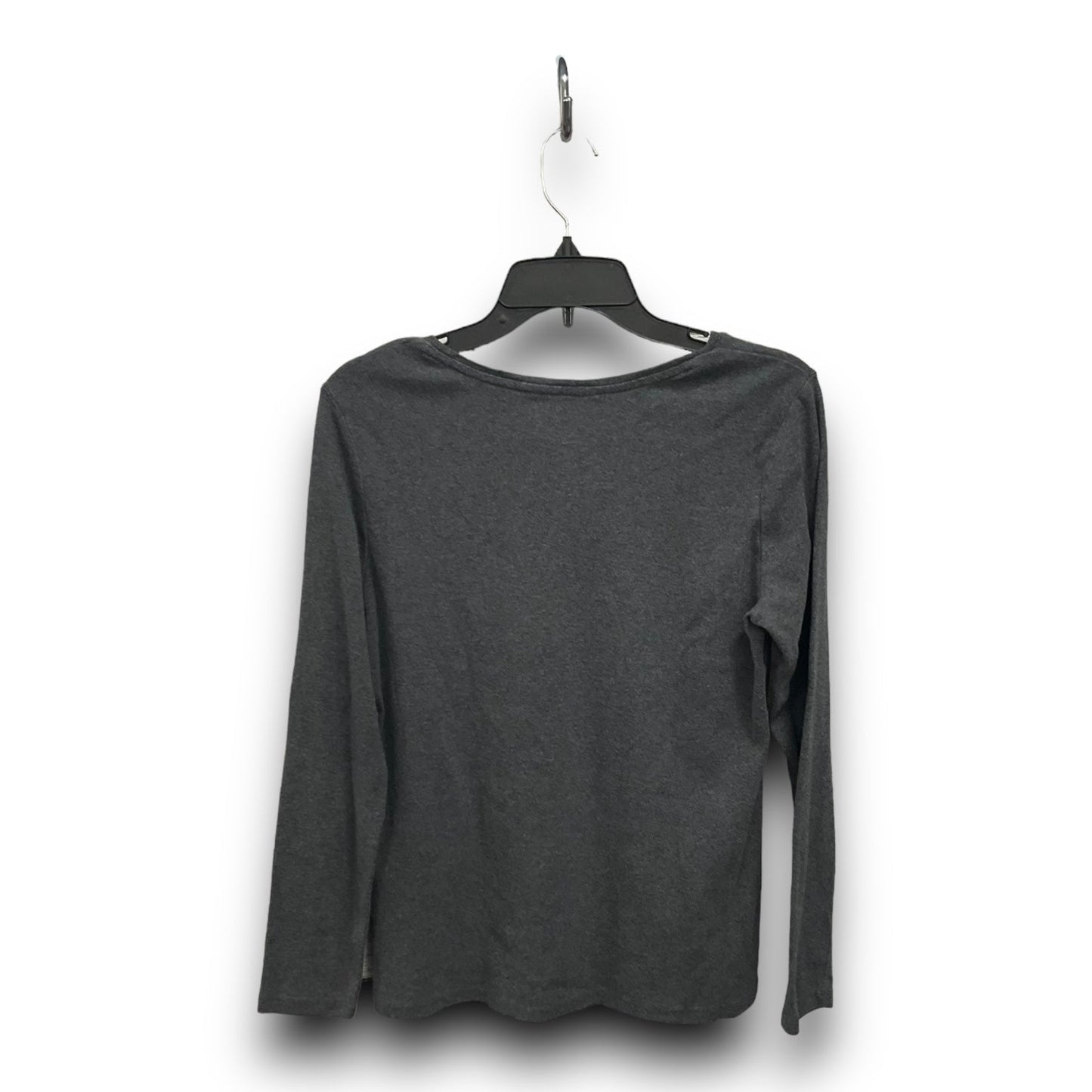 Top Long Sleeve By Charter Club In Grey, Size: L