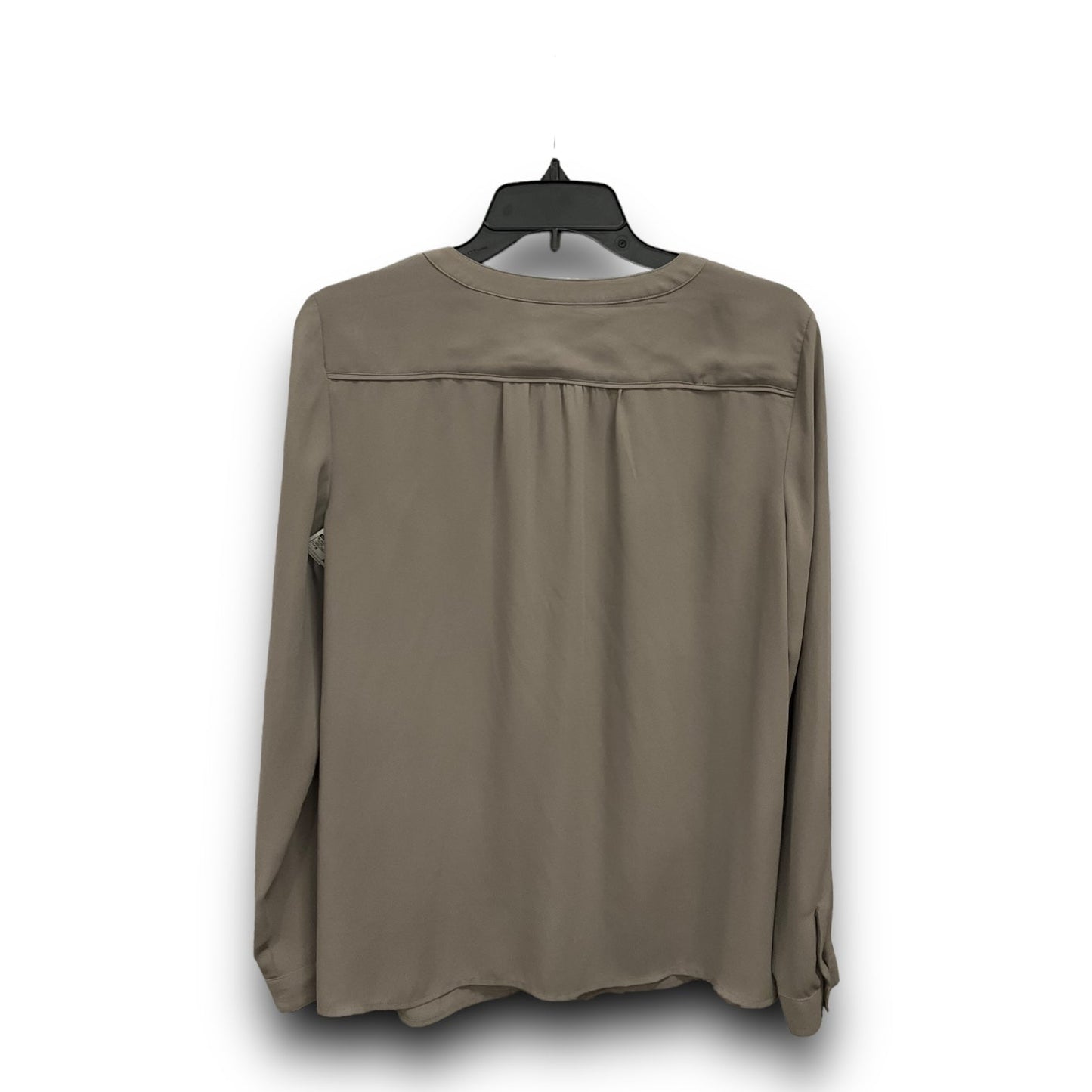 Blouse Long Sleeve By Loft In Taupe, Size: M