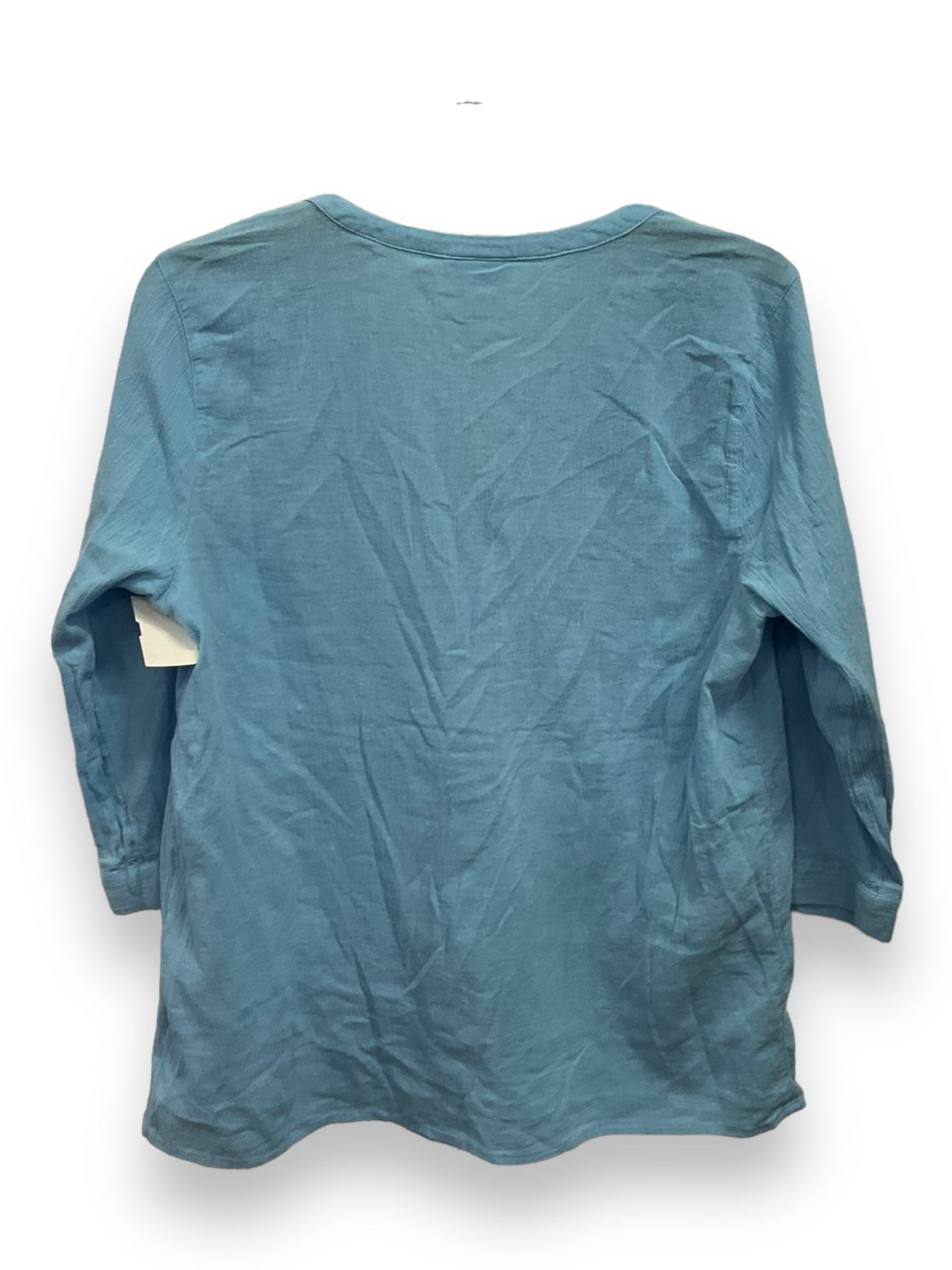 Top 3/4 Sleeve By J. Jill In Blue, Size: M