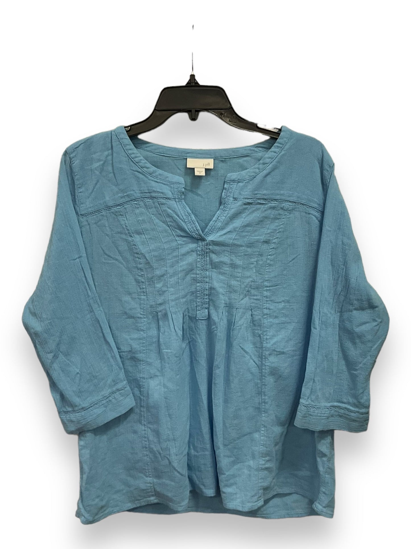 Top 3/4 Sleeve By J. Jill In Blue, Size: M