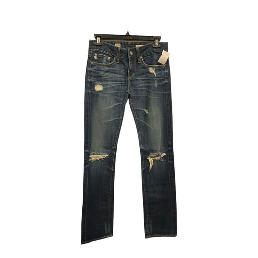 Jeans Straight By Adriano Goldschmied In Blue Denim, Size: 0