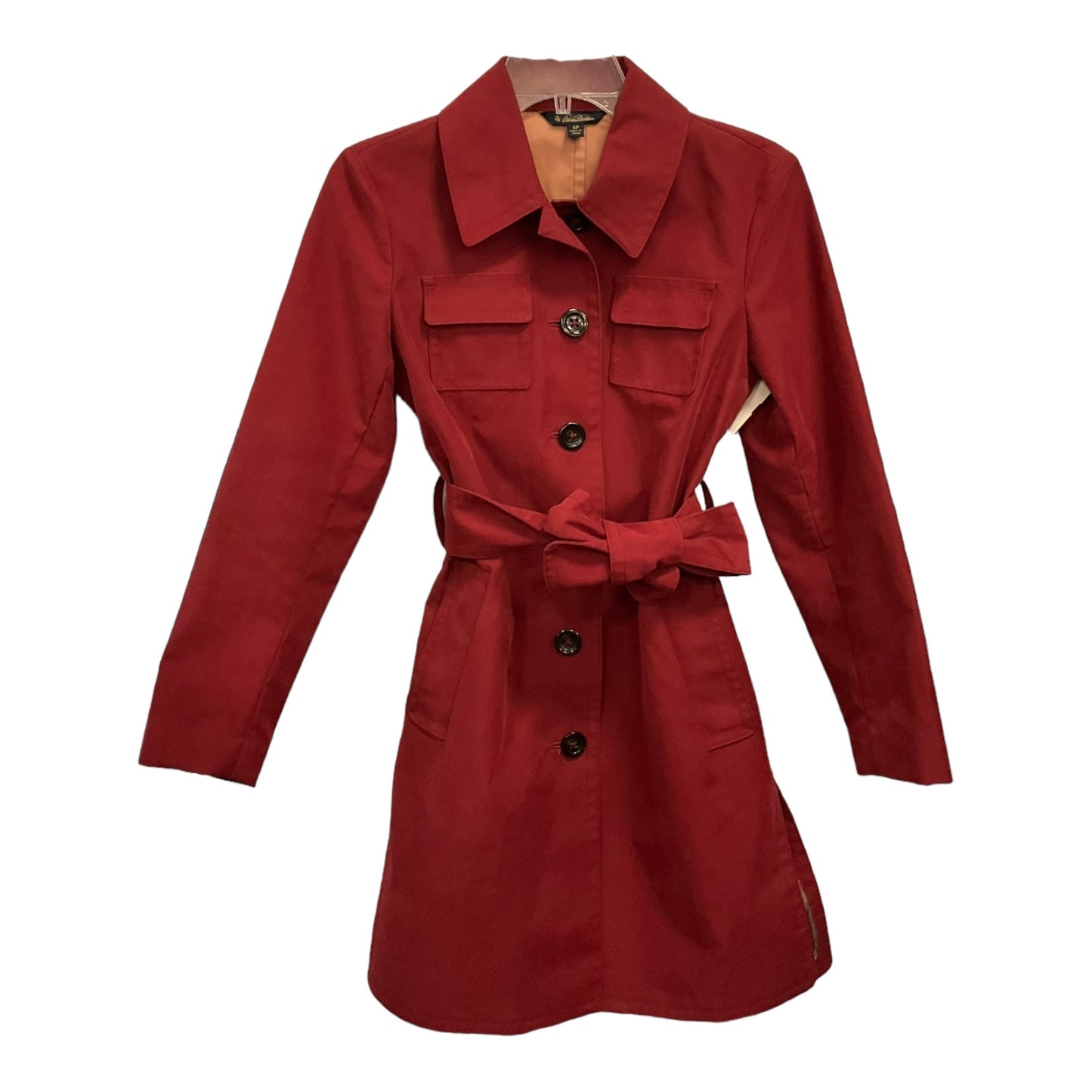 Coat Parka By Brooks Brothers In Red, Size: Petite   S