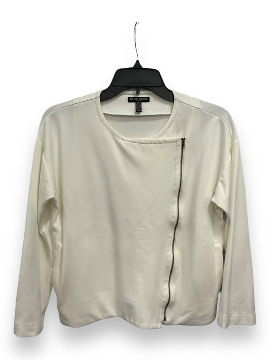 Top Long Sleeve By Eileen Fisher In White, Size: Petite   S