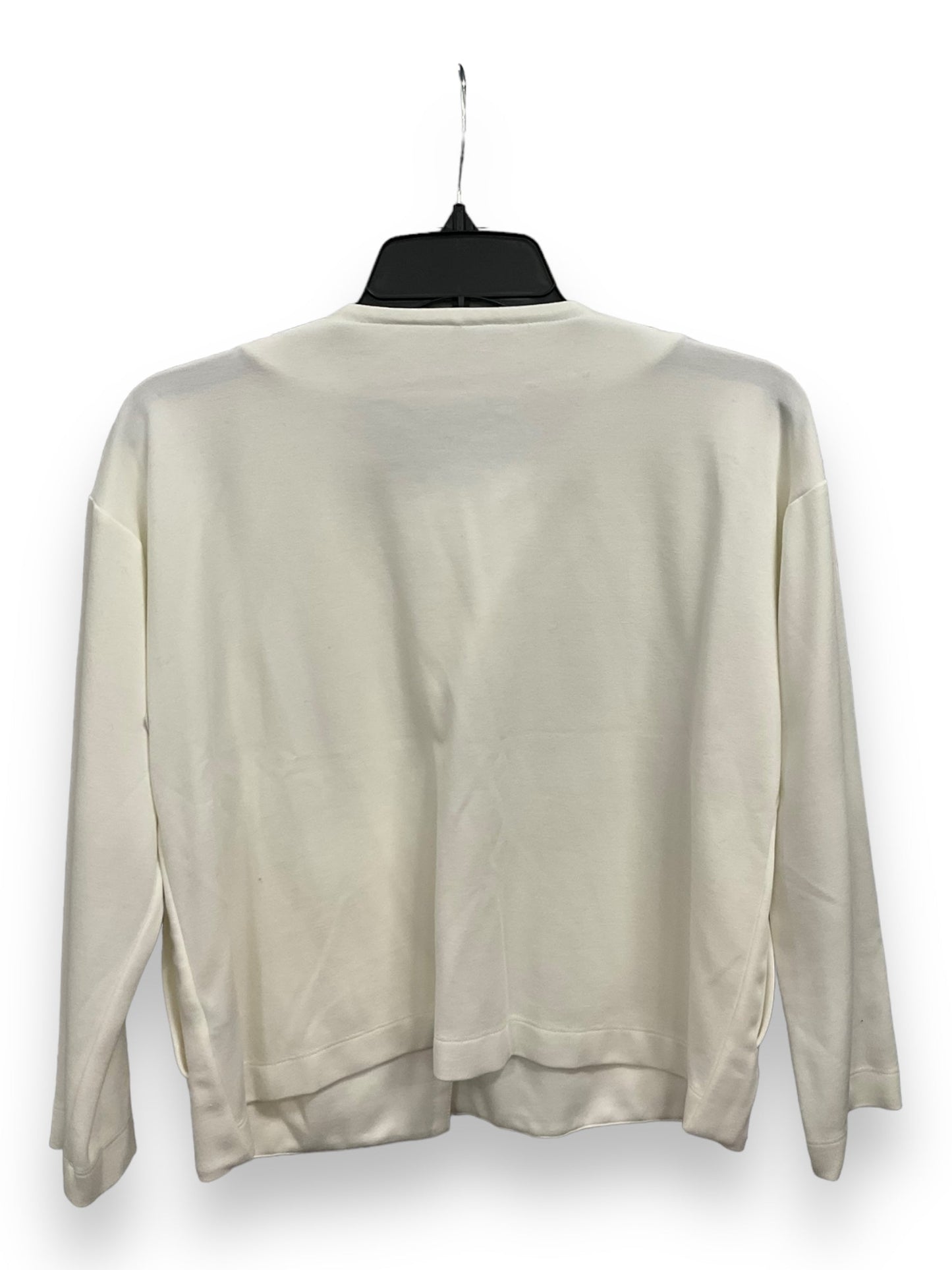 Top Long Sleeve By Eileen Fisher In White, Size: Petite   S