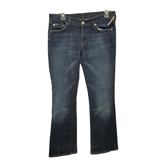 Jeans Flared By 7 For All Mankind In Blue Denim, Size: 6