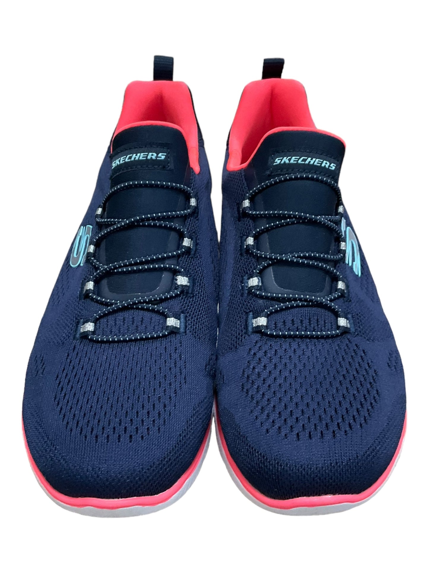 Shoes Athletic By Skechers In Blue & Pink, Size: 7.5