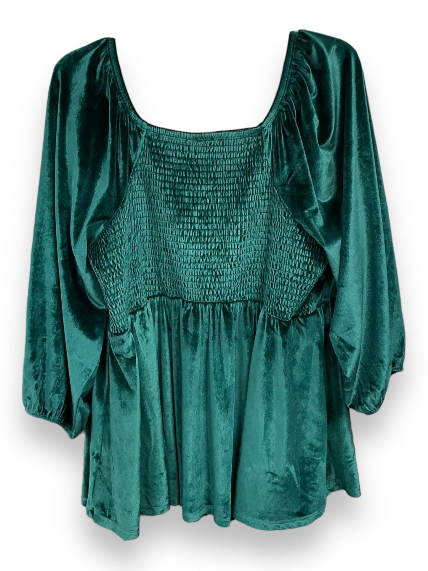 Top 3/4 Sleeve By Torrid In Green, Size: 2x