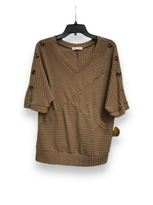 Top Short Sleeve By Clothes Mentor In Brown, Size: Xl