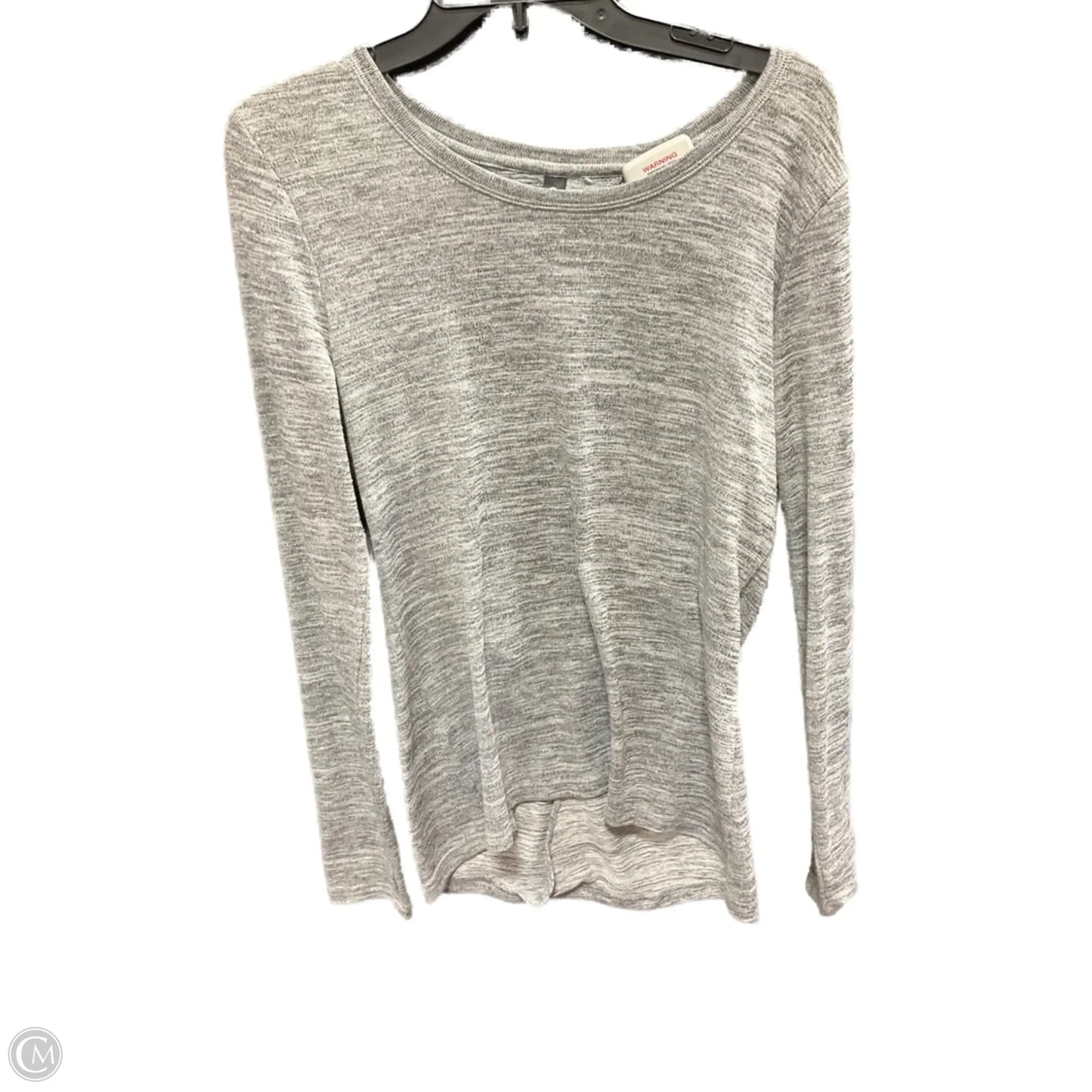 Top Long Sleeve By 90 Degrees By Reflex In Grey, Size: L