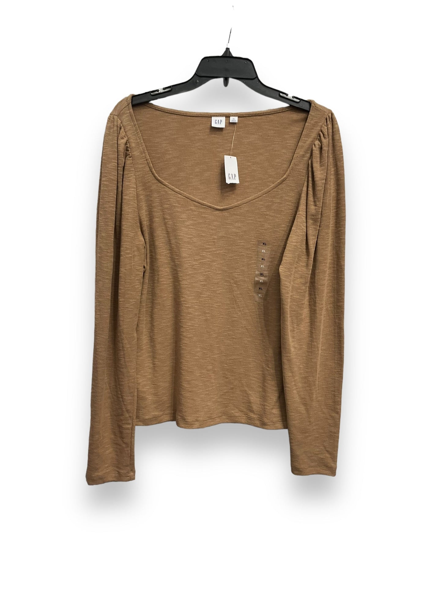 Top Long Sleeve By Gap In Brown, Size: Xl