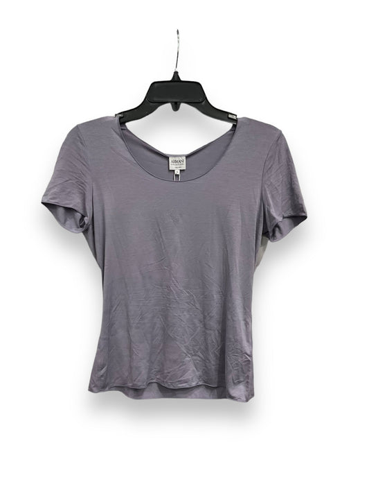 Top Short Sleeve By Armani Collezoni In Purple, Size: S