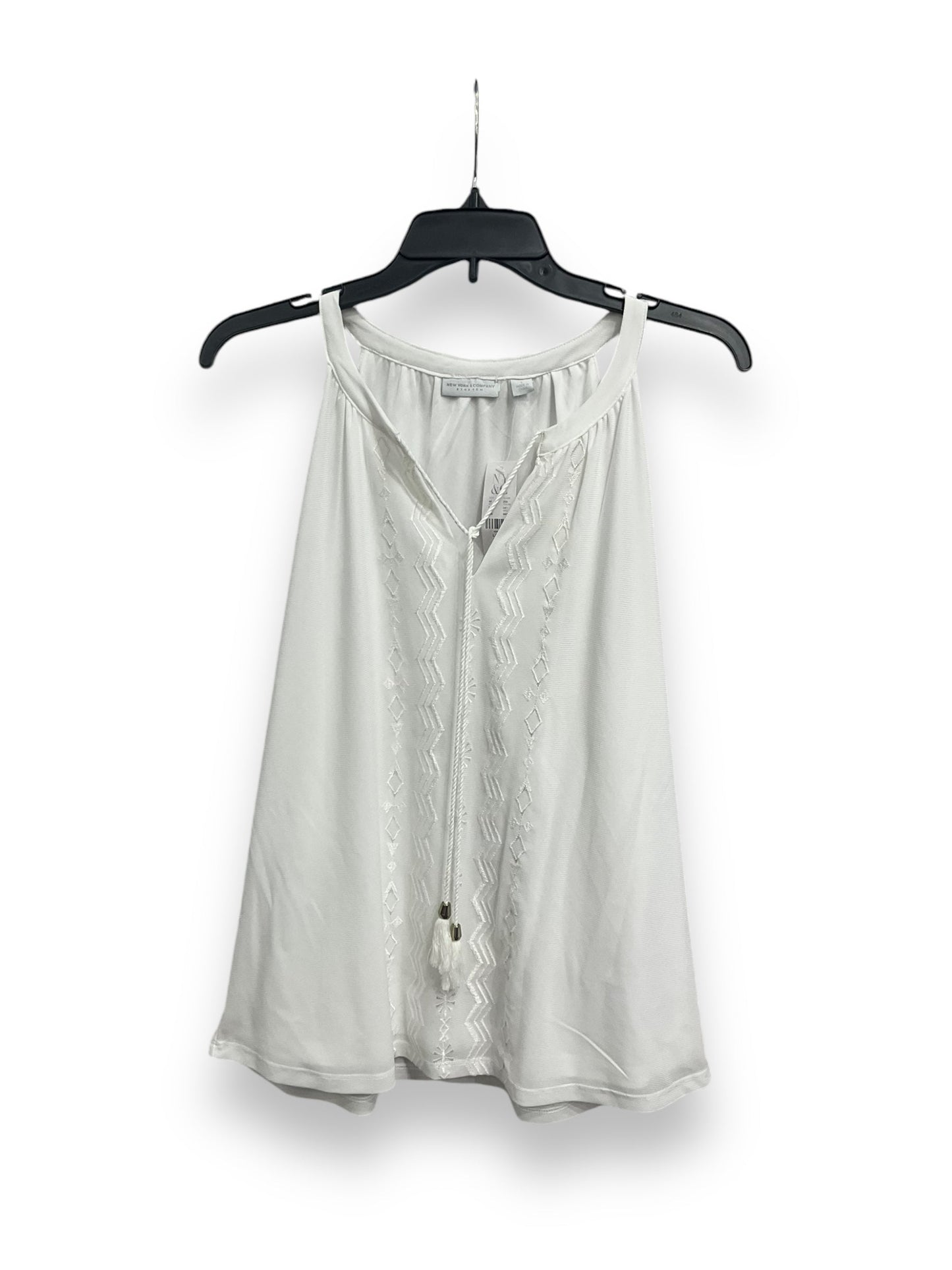 Top Sleeveless By New York And Co In White, Size: L