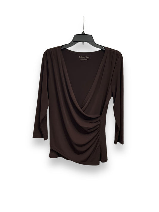 Top 3/4 Sleeve By Coldwater Creek In Brown, Size: S