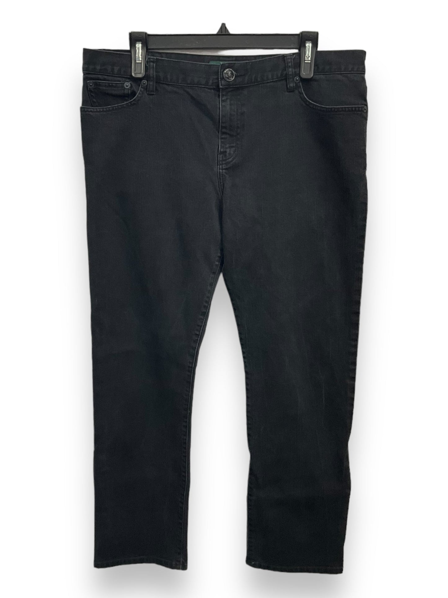 Jeans Straight By Lauren By Ralph Lauren In Black, Size: 10