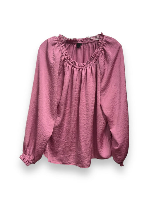 Top Long Sleeve By Ann Taylor In Pink, Size: L