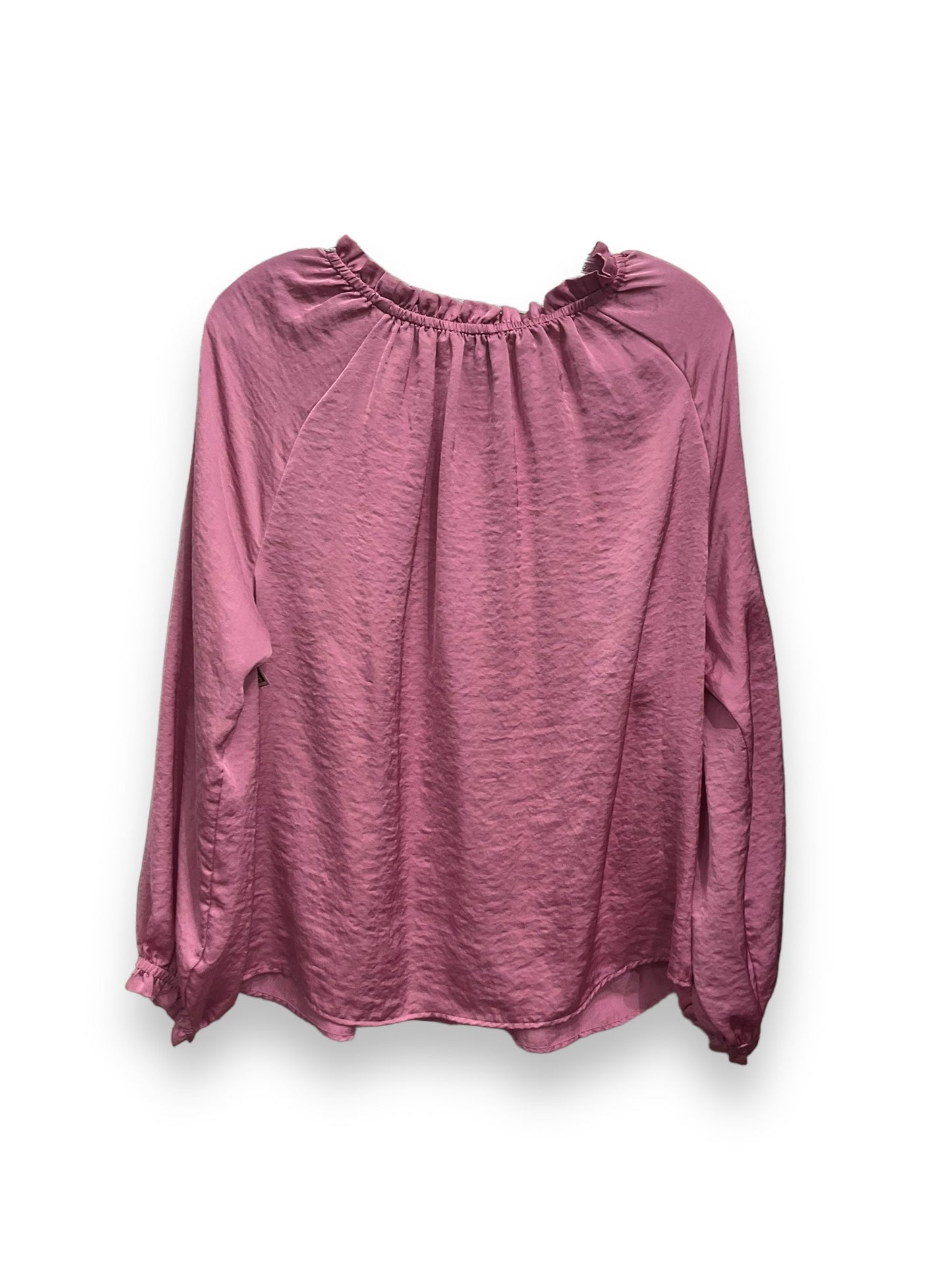 Top Long Sleeve By Ann Taylor In Pink, Size: L