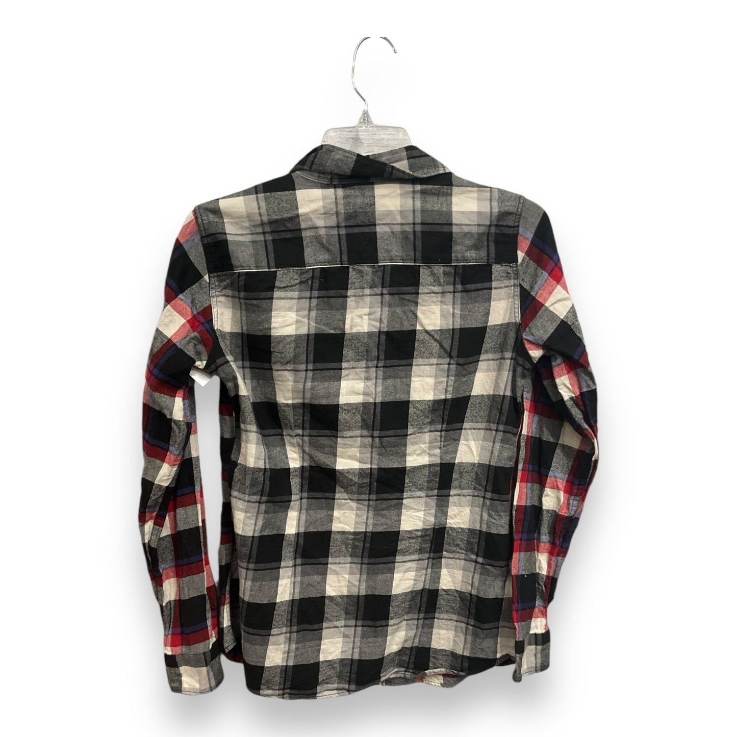 Top Long Sleeve By Eddie Bauer In Plaid Pattern, Size: S