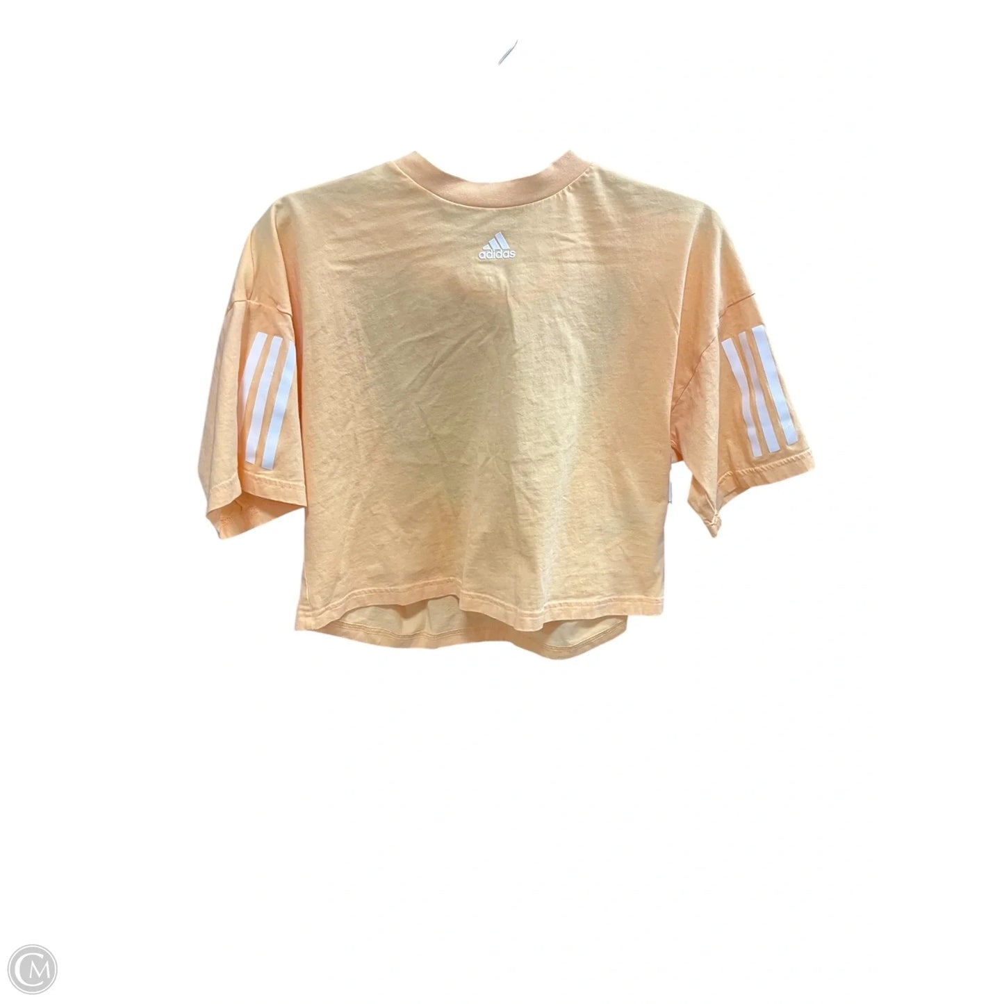 Top Short Sleeve By Adidas In Yellow, Size: S