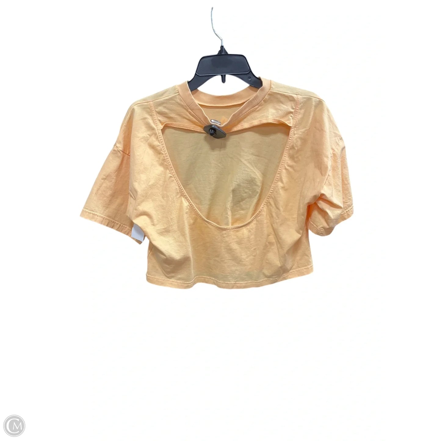 Top Short Sleeve By Adidas In Yellow, Size: S