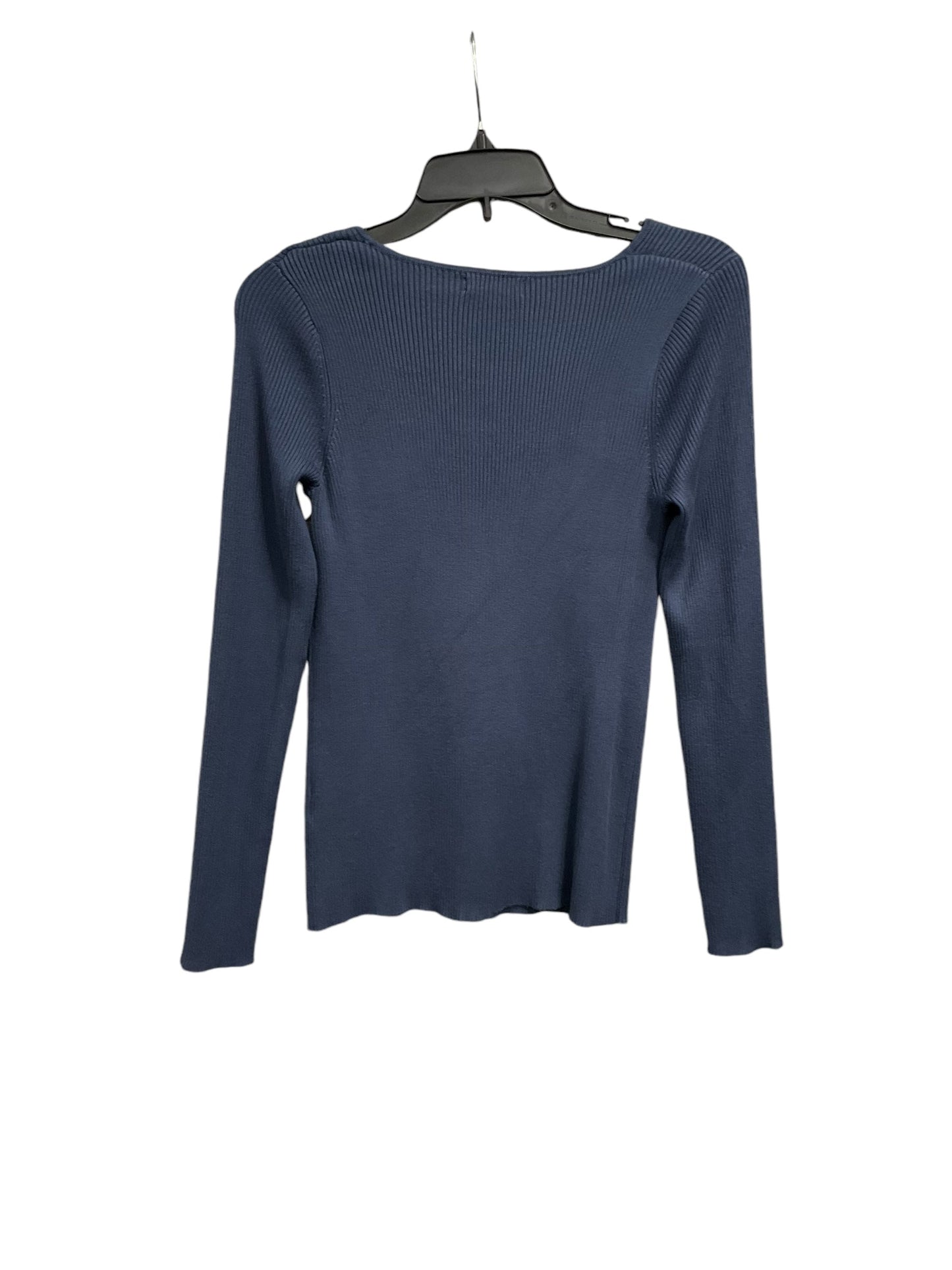 Top Long Sleeve By Calvin Klein In Blue, Size: M