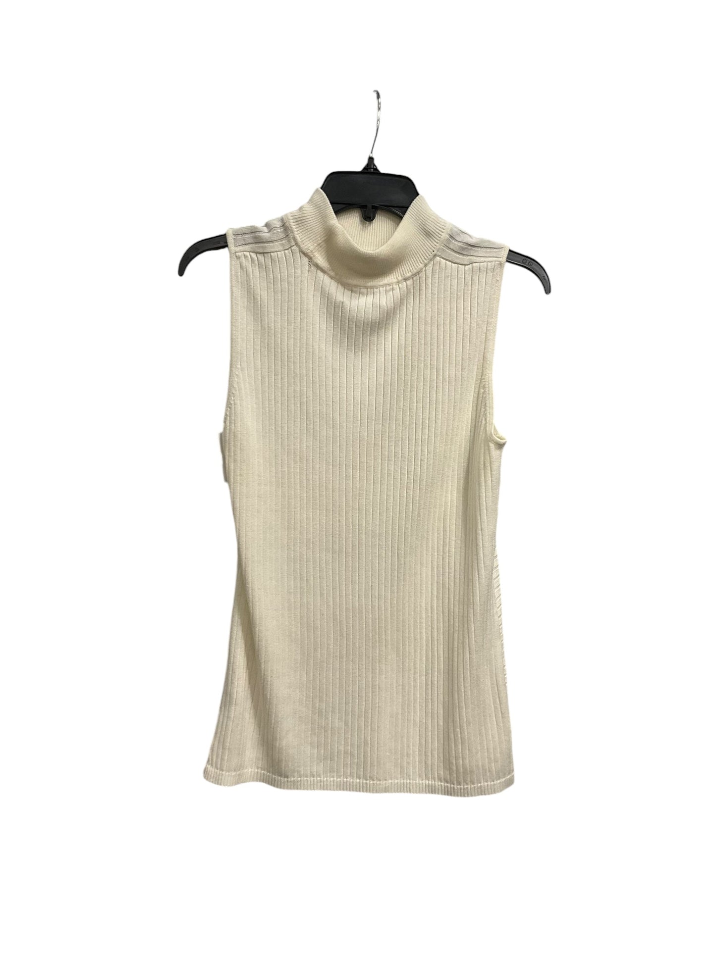 Top Sleeveless By Dana Buchman In White, Size: M