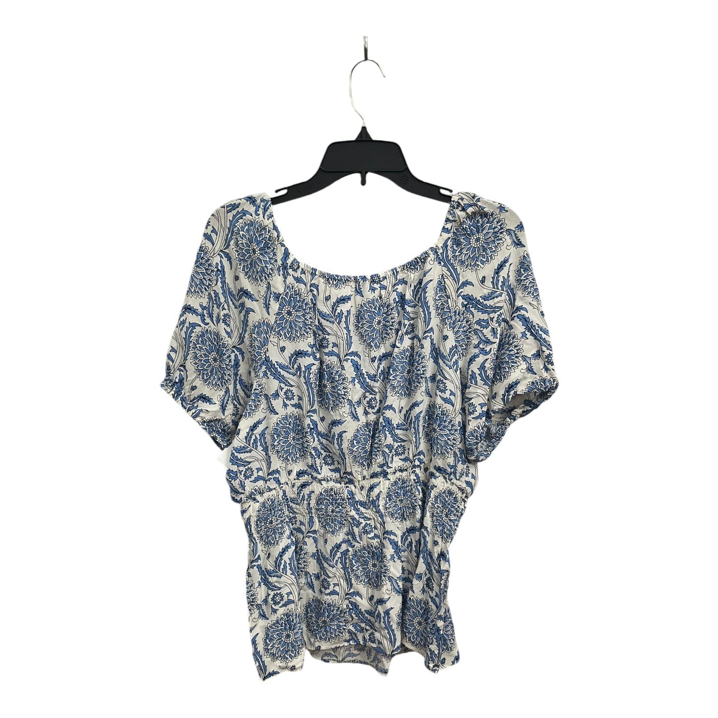 Blouse Short Sleeve By Talbots In Blue, Size: L