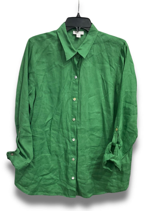 Top Long Sleeve By J. Jill In Green, Size: M