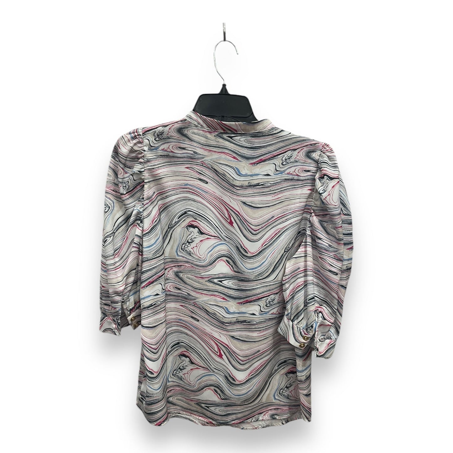 Blouse Long Sleeve By Halston In Multi-colored, Size: M