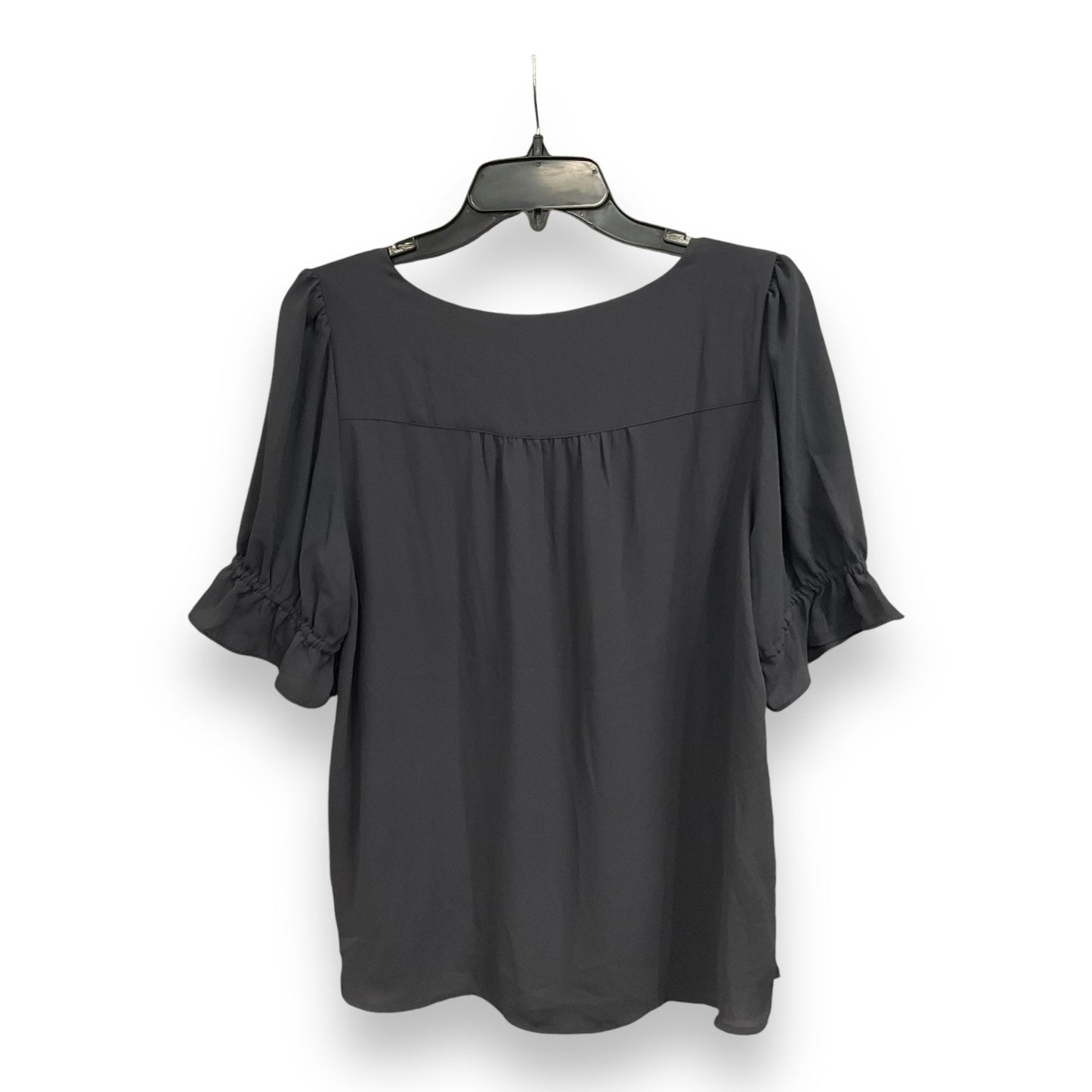 Blouse Short Sleeve By Loft In Grey, Size: M