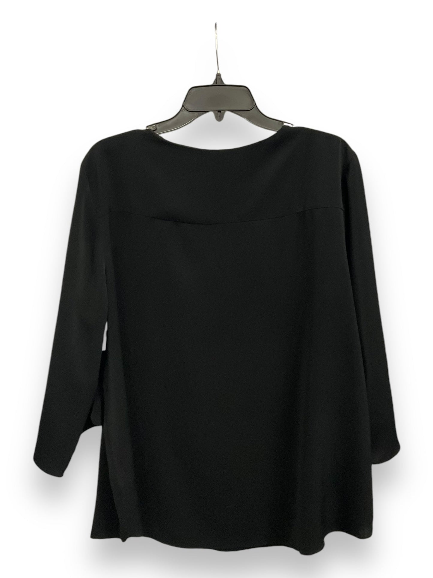 Blouse Long Sleeve By Clothes Mentor In Black, Size: 2x