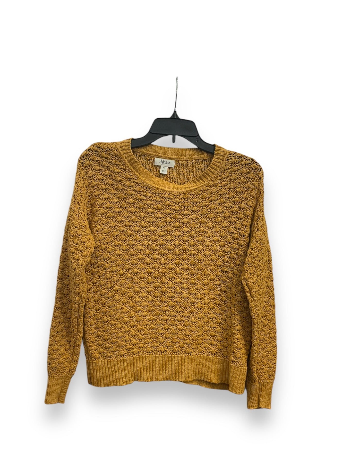 Sweater By Style And Company In Yellow, Size: Lp