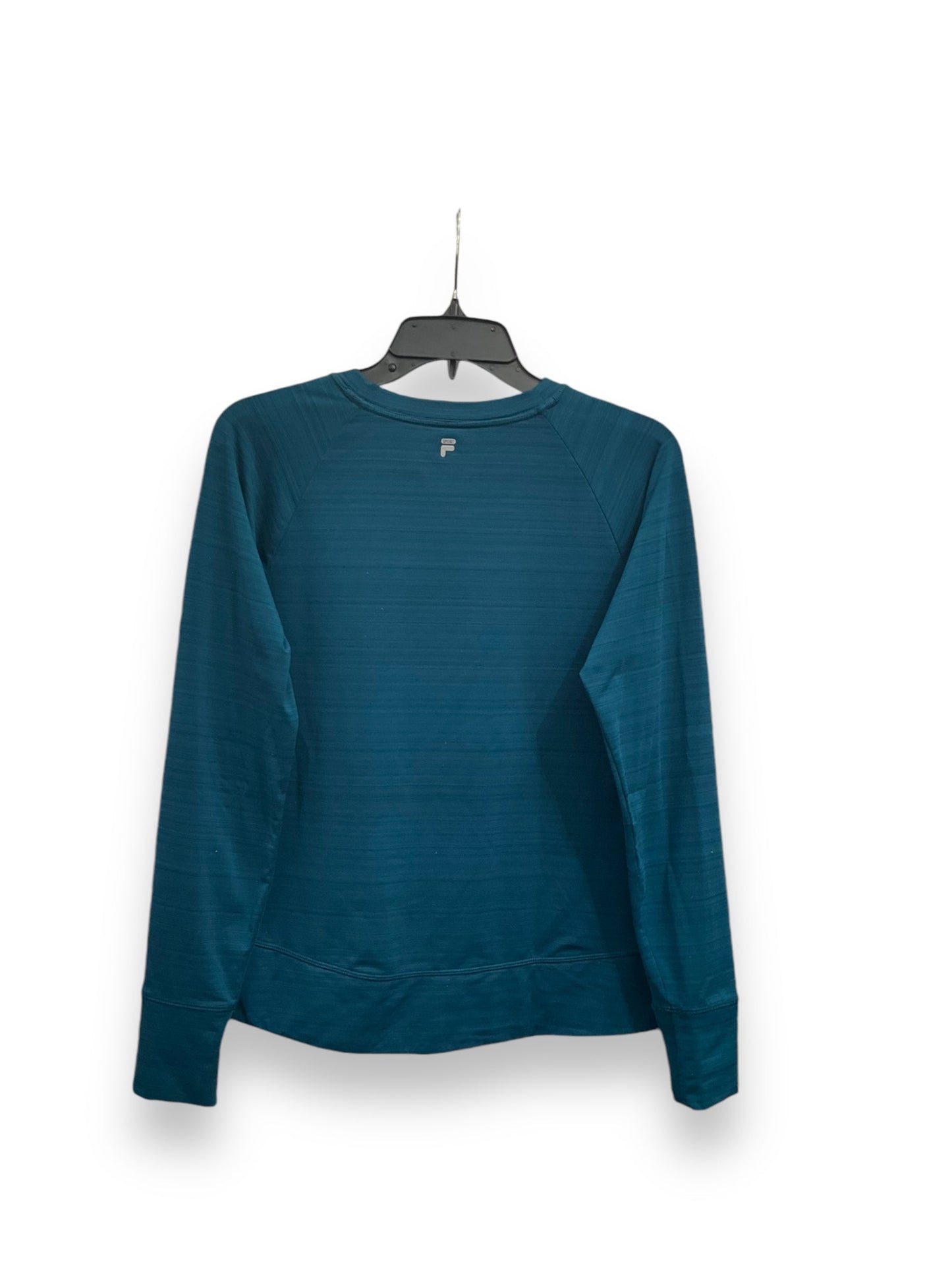 Athletic Top Long Sleeve Crewneck By Fila In Blue, Size: M