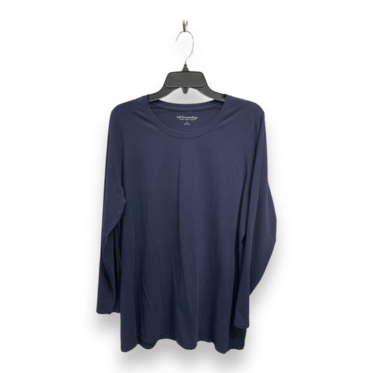 Top Long Sleeve Basic By Soft Surroundings In Blue, Size: 1x