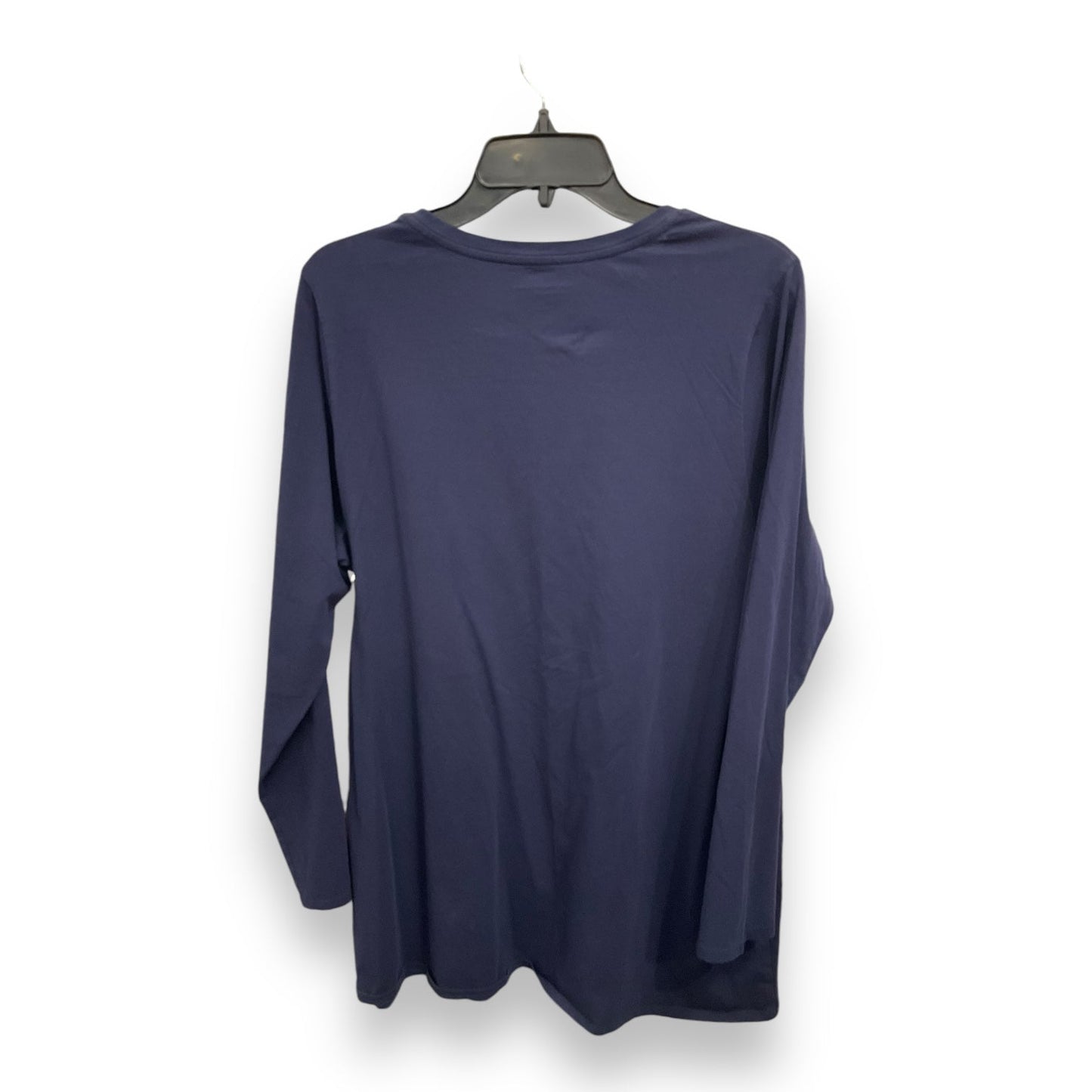 Top Long Sleeve Basic By Soft Surroundings In Blue, Size: 1x